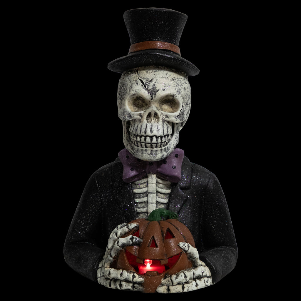 Northlight LED Lighted Skeleton with Jack-O-Lantern Halloween Decoration - 23.5"