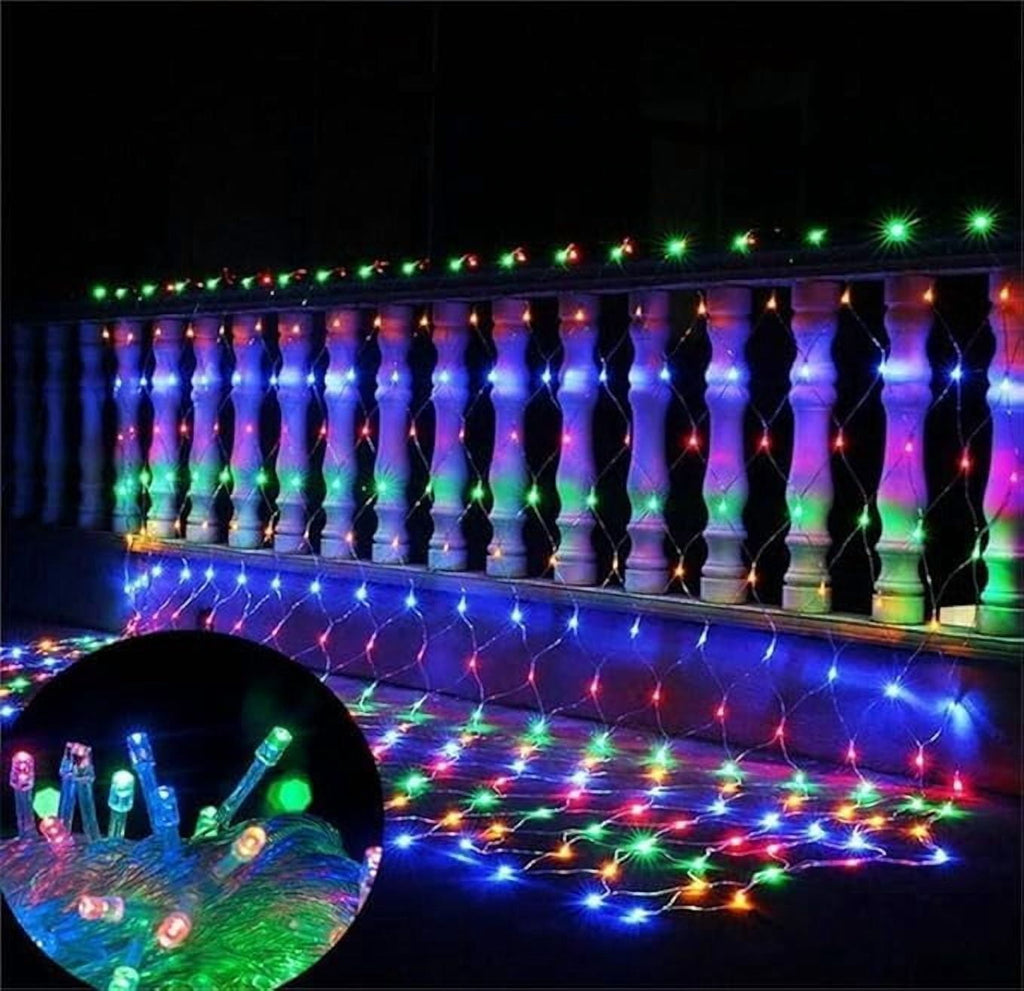 Garden Net Lights Battery Operated, 4mx6m 672LEDMesh Fairy String Lights Fairy Net Lights 8 Modes Waterproof Net Mesh String Lights for Garden Balcony Decor