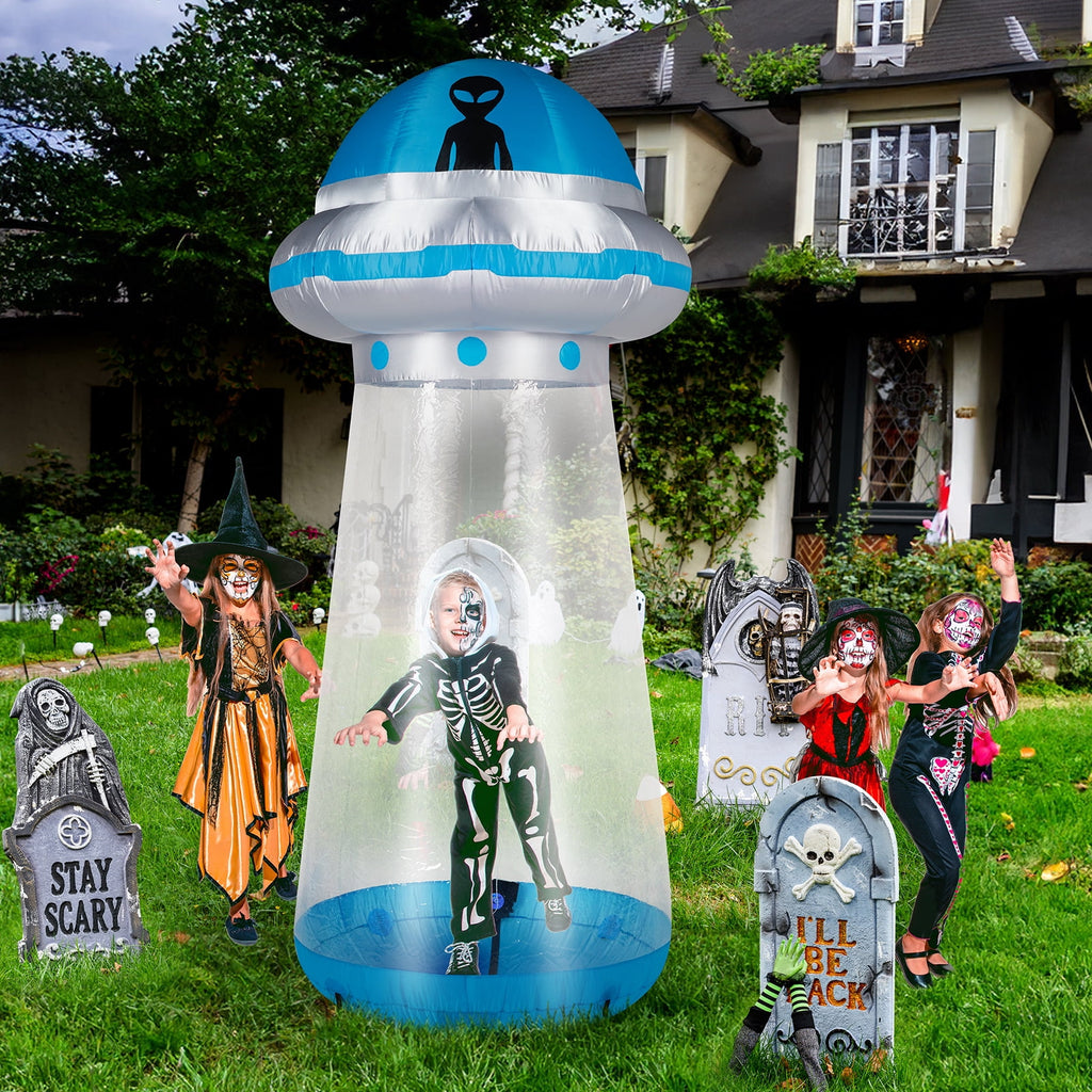 Zimtown 9 FT Halloween Inflatables UFO Decoration Photo Background Outdoor Halloween Decoration