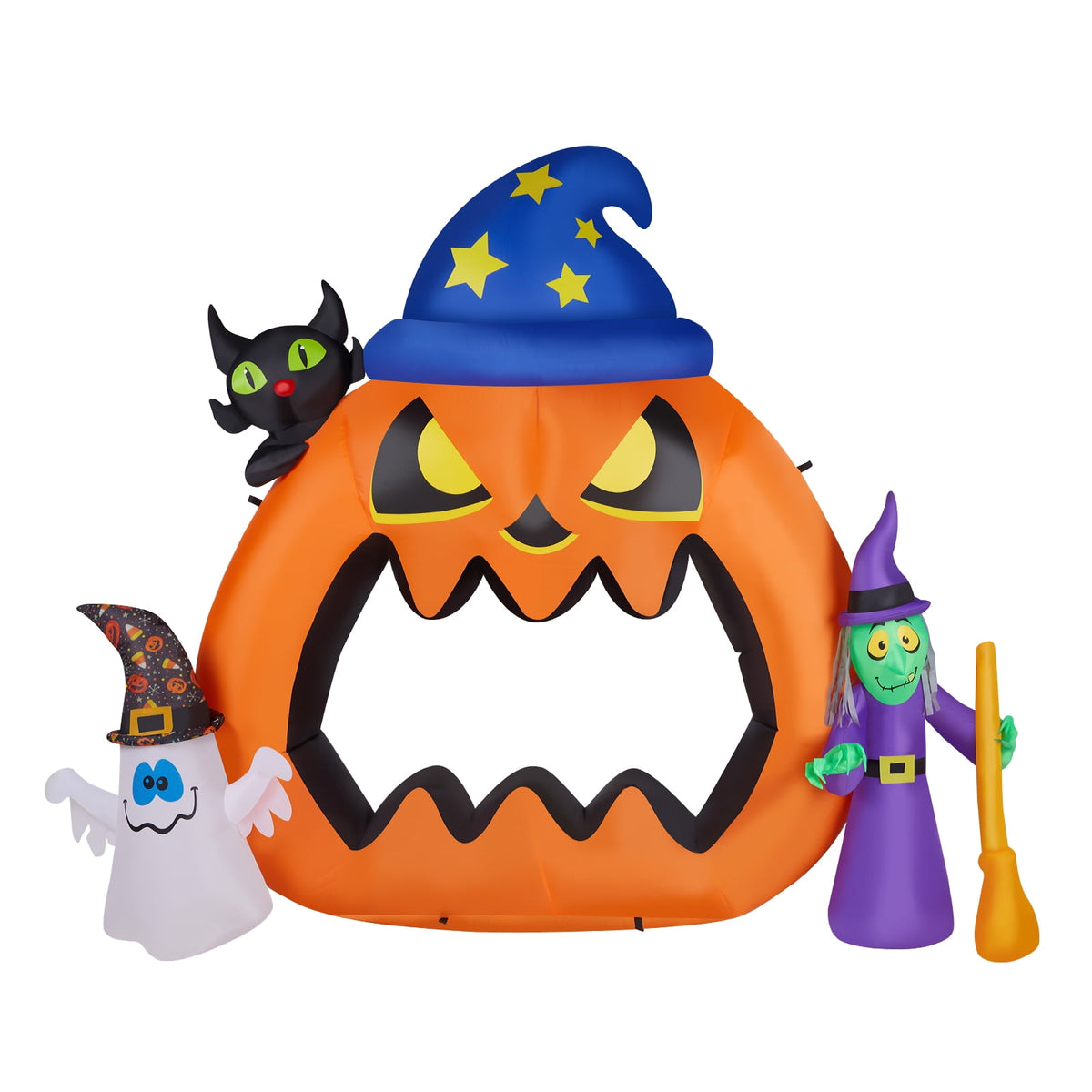 Yescom 5ft Halloween Pumpkins,Stacked Foldable,Jack O Lantern,LED Lights Party Outdoor Decorations 2026