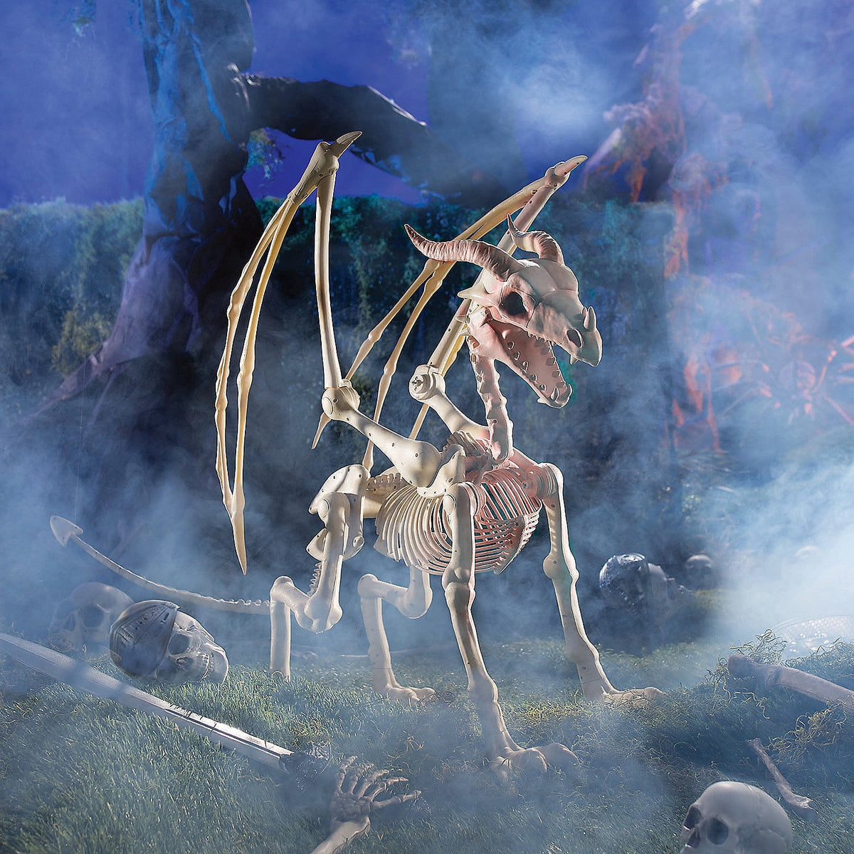 Bulk Halloween Dragon Skeletons - 4 Pc
