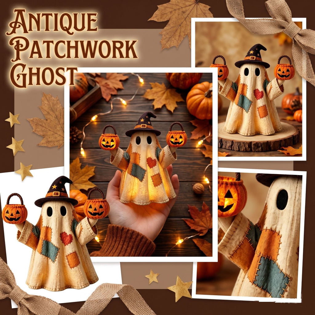 Halloween Decorations Outdoor, Lighted Hanging Ghost Decor with Witch Hat & Broom, LED Flying Ghost Decoration for Porch, Yard, Tree, Patio, Haunted House & Indoor Party 43.3in